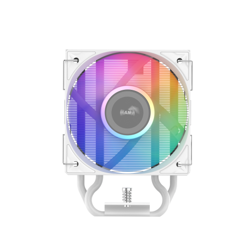 Кулер для процессора/ CPU Cooler SAMA X40L WH (220W, 4-pin PWM, 133.5mm, 4x6mm, ARGB, 1x100mm, 56.6CFM, 31.2dBA, 2600RPM, S: 1851/1700/1200/115X, AM5/AM4, white) SAMA