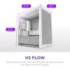 Корпус без блока питания/ Case NZXT H3 Flow (2025), Midi-Tower, TG, 1x120mm, 1xUSB-A 3.2 + 1xUSB-C 3.2, mATX, mITX White NZXT