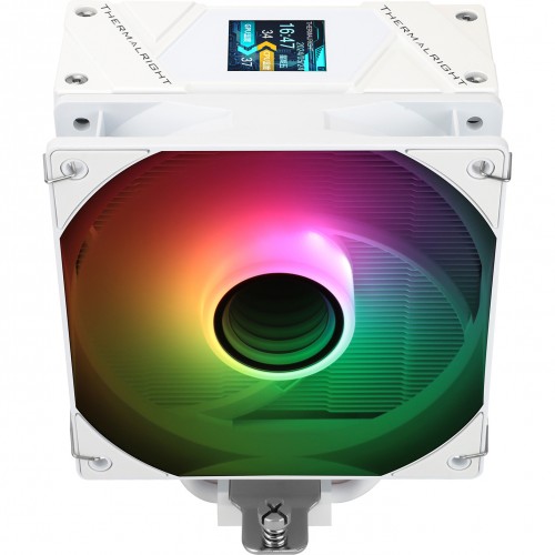Кулер для процессора/ CPU Cooler Thermalright Assassin Spirit 120 Vision ARGB White (4-pin PWM, LED temp., 154mm, Al/Cu, 4x6mm, ARGB, 1x120mm, 66.17CFM, 25.6dBA, 1500RPM, S: 1851/1700/1200/115X, AM5/AM4, white) Thermalright