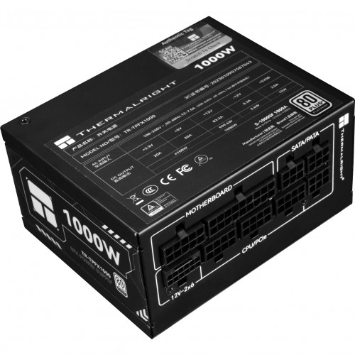Блок питания 1000W/ Power Supply Thermalright, 1000W 80+ Platinum (SFX, 3.1, PCIe 5.1, Full modular, 1x24(20+4)pin, 1xCPU 8(4+4)pin, 2xPCIe*2 8(6+2)pin, 1x12V-2x6, 6xSATA3, 3xMOLEX4pin, Active, 92x92mm, 100x125x64mm, APFC, OPP, OVP, OTP, OCP, SCP, UVP, bl
