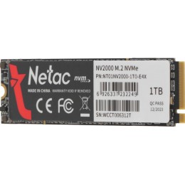 Твердотельный накопитель Netac PCIe 3.0 x4 1TB NT01NV2000-1T0-E4X NV2000 M.2 2280 [NT01NV2000-1T0-E4X]