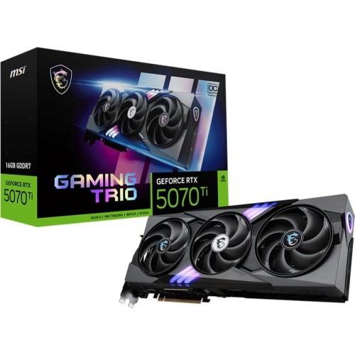Купить видеокарту MSI RTX 5070 TI 16G GAMING TRIO OC – мощная NVIDIA GeForce с GDDR7 и поддержкой PCI-E 5.0