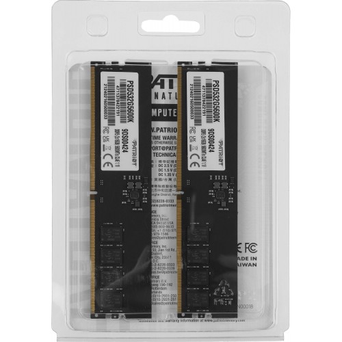 Память DDR5 Patriot 32GB (2x16GB) 5600MHz CL46 DIMM 288-pin - Высокопроизводительная Оперативная Память для Игровых ПК