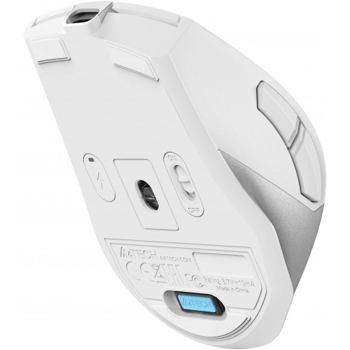 Мышь A4Tech Fstyler FG45CS Air2 белый/серебристый оптическая 2000dpi silent беспров. USB для ноутбука 7but (FG45CS AIR2 USB (SILVER WHITE))