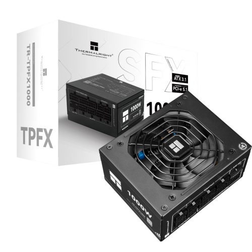 Купить блок питания 1000W Thermalright 80+ Platinum SFX: Полностью модульный, поддержка PCIe 5.1, высокая эффективность и надежность.