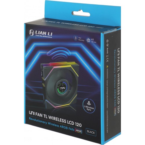Вентилятор Lian-Li Uni Fan TL Wireless LCD 120 ARGB 120х124.5x28 мм, черный, 4-pin, 27 дБ - идеальное охлаждение для вашего корпуса