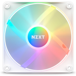Кулер для корпуса ПК/ Case Cooler NZXT F120 RGB Core (120x120x25mm, 4-pin PWM, RGB, 78.86CFM, 33.88dBA, 1800RPM, White)