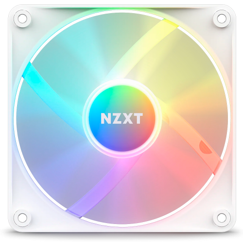 Кулер для корпуса ПК/ Case Cooler NZXT F120 RGB Core (120x120x25mm, 4-pin PWM, RGB, 78.86CFM, 33.88dBA, 1800RPM, White) NZXT