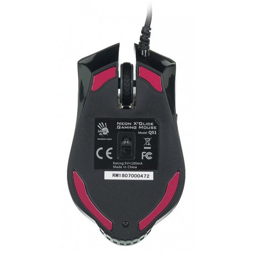 Мышь A4Tech Bloody Q51 черный/рисунок оптическая 6200dpi USB 8but