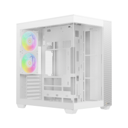 Корпус ПК без блока питания/ Case Ocypus Delta C74 WH ARGB, Midi-Tower, TG, 2x120mm ARGB, 2xUSB-A 3.0 + 1xUSB-C 3.1, ATX, mATX, mITX White
