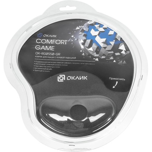 Коврик для мыши Оклик OK-RG0550-GR Мини серый 220x195x20мм - Комфорт и стиль для вашего рабочего места