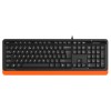Клавиатура A4Tech FKS10 USB черный/оранжевый с подставкой для запястий и кабелем 1.5м - идеальный выбор для комфорта и стиля