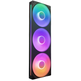Кулер для корпуса ПК/ Case Cooler NZXT F360 RGB Core (120x120x25mm, 4-pin PWM, RGB, 75.12CFM, 30dBA, 2400RPM, Black, Single-Frame RGB Fan Unit)