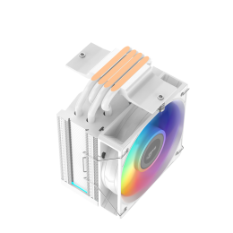 Кулер для процессора/ CPU Cooler SAMA X40L WH (220W, 4-pin PWM, 133.5mm, 4x6mm, ARGB, 1x100mm, 56.6CFM, 31.2dBA, 2600RPM, S: 1851/1700/1200/115X, AM5/AM4, white)