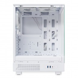 Корпус без блока питания/ Case HSPD F510, Panoramic Mid Tower, White, TG, 0.5 SPCC, 3x120mm ARGB (FNW010) ATX, mATX, mITX 180/280/160mm 1x2.5", 1x3.5", 7xPCI 2xUSB-A 3.0 356x218x467mm