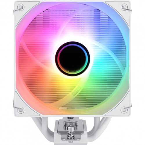 Кулер для процессора/ CPU Cooler Thermalright Assassin Spirit 120 Vision ARGB White (4-pin PWM, LED temp., 154mm, Al/Cu, 4x6mm, ARGB, 1x120mm, 66.17CFM, 25.6dBA, 1500RPM, S: 1851/1700/1200/115X, AM5/AM4, white) Thermalright