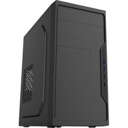 Корпус с блоком питания 450Вт./ Case Foxline FL-733R-FZ450R-U32H-NRPmATX case, black, w/PSU 450W 12cm, w/2xUSB2.0, w/2xUSB3.0, w/P-lock, w/E-lock support, w/rear LED lighting button,w/top handle, w/pwr cord, w/o FAN