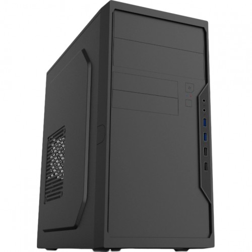Корпус с блоком питания 450Вт./ Case Foxline FL-733R-FZ450R-U32H-NRPmATX case, black, w/PSU 450W 12cm, w/2xUSB2.0, w/2xUSB3.0, w/P-lock, w/E-lock support, w/rear LED lighting button,w/top handle, w/pwr cord, w/o FAN Foxline
