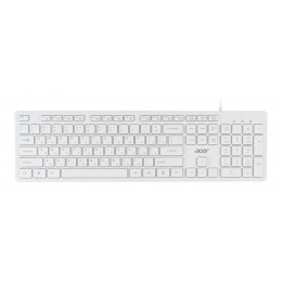 Клавиатура Acer OKW123 белый USB Multimedia (ZL.KBDEE.00D) кабель 1.5м