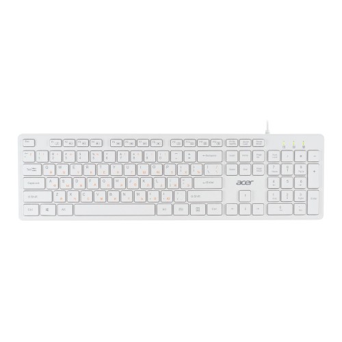 Клавиатура Acer OKW123 белая USB Multimedia с кабелем 1.5м - идеальное решение для вашего компьютера