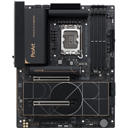 Купить материнскую плату Asus PROART Z890-CREATOR WIFI Soc-1851 с поддержкой Intel Z890, 4xDDR5, 10Gigabit и 2.5Gigabit RAID