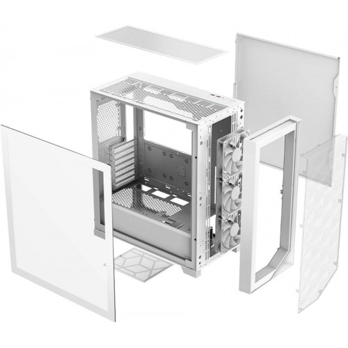Корпус PC Cooler C3D510 WH ARGB белый ATX с поддержкой 5 вентиляторов 120/140 мм и 2xUSB 3.0