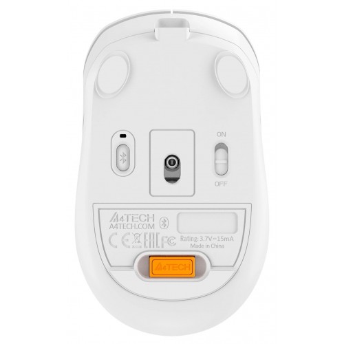 Оптическая беспроводная мышь A4Tech Fstyler FB10C в белом/сером цвете - 2000dpi, Bluetooth и USB, 4 кнопки