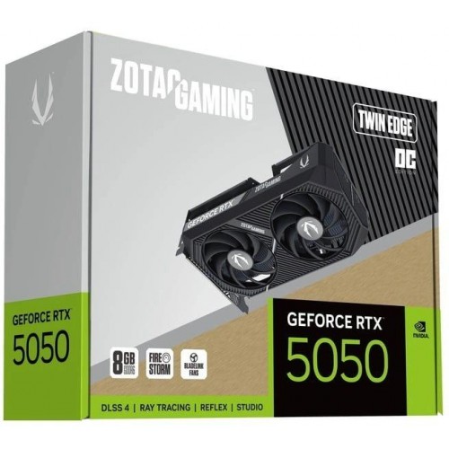Видеокарта Zotac PCI-E 5.0 RTX 5050 TWIN EDGE OC NVIDIA GeForce RTX 5050 8Gb 128bit GDDR6 2602/20000 HDMIx1 DPx3 HDCP Ret