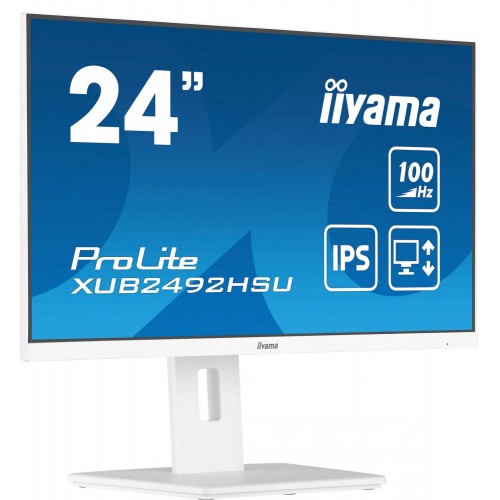 Монитор Iiyama 23.8" ProLite XUB2492HSU-W6 белый IPS LED 0.4ms 16:9 HDMI M/M матовая HAS Piv 250cd 178гр/178гр 1920x1080 100Hz DP FHD USB 4.9кг IIYAMA
