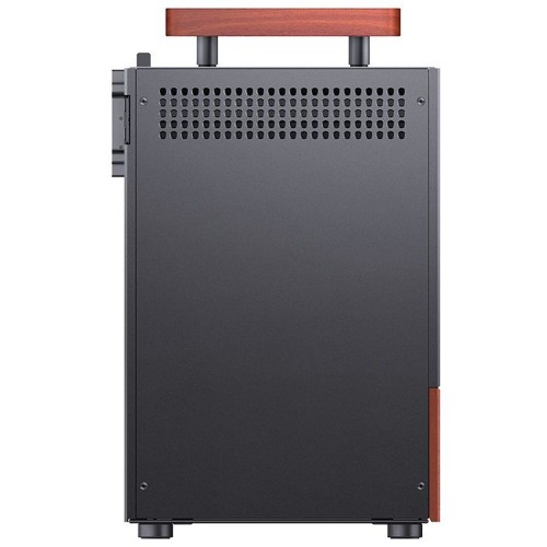 Корпус без блока питания/ Case JONSBO T6, Mini-Tower, 1x140mm, 1xUSB-A 3.0 + 1xUSB-C 3.2, mITX, wood panel + wooden handle Black JONSBO