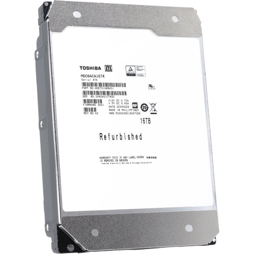 Жесткий диск/ HDD Toshiba MD08 SATA3 16Tb 3.5" 7200 512Mb OFFICIAL RECERTIFIED 1 year warranty (replacement MG08ACA16TE, ST16000NM000J, ST16000NM001G, MG11ACA16TE, MG09ACA16TE, WUH721816ALE6L4)