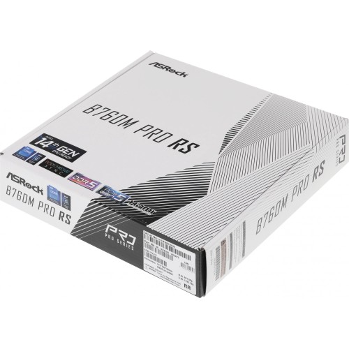 Купить материнскую плату Asrock B760M PRO RS для Intel 1700, 4xDDR5, mATX, 8ch звук, 2.5G, HDMI и DP