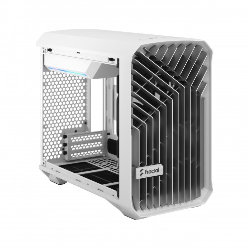 Корпус ПК без блока питания/ Case Fractal Design Torrent Nano TG Clear Tint, Mini-Tower, 1x180mm, 2xUSB-A 3.0 + 1xUSB 3.2 Type-C, mDTX, mITX White Fractal Design