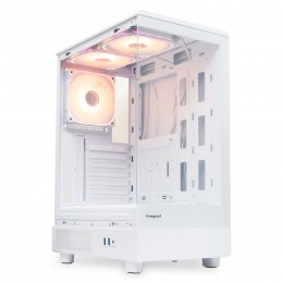 Корпус без блока питания/ Case HSPD F510, Panoramic Mid Tower, White, TG, 0.5 SPCC, 3x120mm ARGB (FNW010) ATX, mATX, mITX 180/280/160mm 1x2.5", 1x3.5", 7xPCI 2xUSB-A 3.0 356x218x467mm