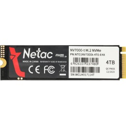 Твердотельный накопитель Netac PCIe 4.0 x4 4TB NT01NV7000T-4T0-E4X NV7000-t M.2 2280 1.91 DWPD [NT01NV7000T-4T0-E4X]