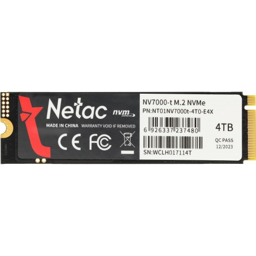 Твердотельный накопитель Netac 4TB PCIe 4.0 x4 NV7000-t M.2 2280 - Высокая производительность и надежность