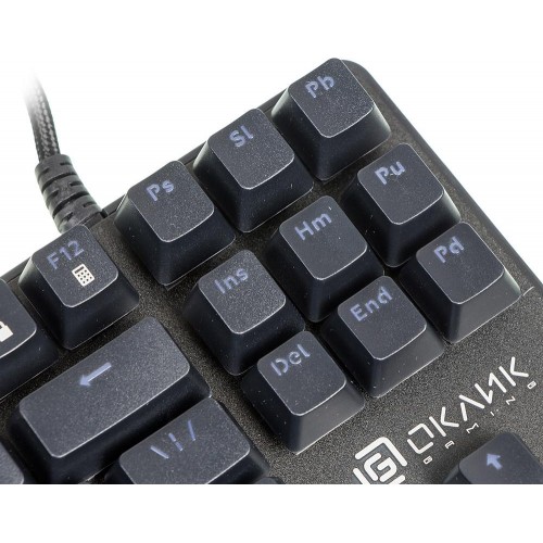 Механическая клавиатура Оклик 969G SHOTGUN с LED-подсветкой для геймеров - Черная USB Multimedia