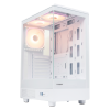 Корпус без блока питания/ Case HSPD F510, Panoramic Mid Tower, White, TG, 0.5 SPCC, 3x120mm ARGB (FNW010) ATX, mATX, mITX 180/280/160mm 1x2.5", 1x3.5", 7xPCI 2xUSB-A 3.0 356x218x467mm HSPD