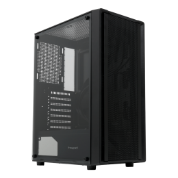 Корпус без блока питания/ Case HSPD M530, Mesh Mid Tower, Black, TG, 0.4 SPCC, no fans ATX, mATX, mITX 155/290/200mm 2x2.5", 2x3.5", 7xPCI 1xUSB-A 3.0, 2xUSB-A 1.0 335x193x445mm