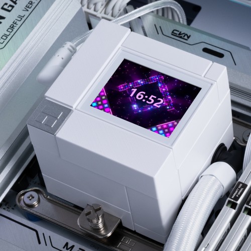 Система жидкостного охлаждения/ Water Cooling System Thermalright Core Matrix 240 Vision (240mm, LED, White, ARGB/ Fans: 2x120mm, 68.9CFM, 28.2dBA, 2000RPM/ Pump height 64.4mm, Rad thickness 27mm/ S: 1700, 1200, 1851, 115X, AM5, AM4) Thermalright