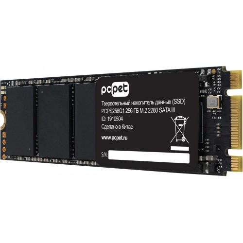 Твердотельный накопитель PC Pet SATA-III 256GB PCPS256G1 M.2 2280 OEM [PCPS256G1]