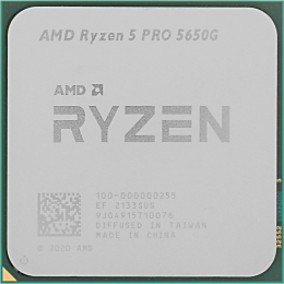Процессор/ APU AM4 AMD Ryzen 5 PRO 5650G (Cezanne, 6C/12T, 3.9/4.4GHz, 16MB, 65W, Radeon Graphics) replacement of 5600G (100-000000252) OEM