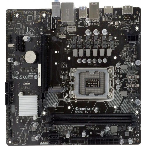 Материнская плата Biostar H610MS для Intel 12-го поколения - mATX, 2xDDR4, HDMI, DP, 7.1 звук