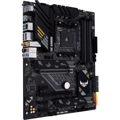 Купить материнскую плату Asus TUF GAMING B550-PLUS WIFI II для AMD AM4 – 4xDDR4, 2.5G, RAID, HDMI, DP
