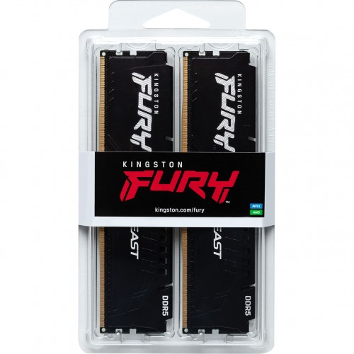 Купить оперативную память Kingston 32GB DDR5 6400MT/s CL32 DIMM (2 шт) FURY Beast Black EXPO - Высокая производительность для вашего ПК