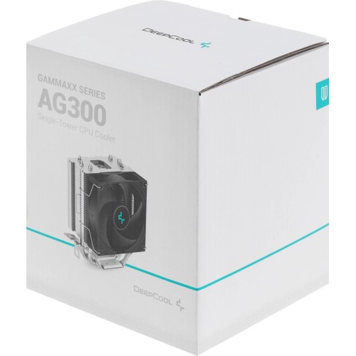Кулер Deepcool AG300 Soc-AM5/AM4/1200/1700/1851 черный 4-pin 18-31dB Al+Cu 150W 350gr Ret (R-AG300-BKNNMN-G) [R-AG300-BKNNMN-G]