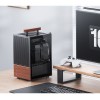 Корпус без блока питания/ Case JONSBO T6, Mini-Tower, 1x140mm, 1xUSB-A 3.0 + 1xUSB-C 3.2, mITX, wood panel + wooden handle Black JONSBO