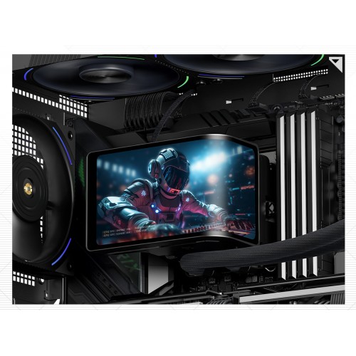 Водяное охлаждение для процессора/ Water Cooling System Thermalright Wonder Vision 360 Turbo (360mm, LED, Black, ARGB/ Fans: 3x120mm, 120.38CFM, 44.7dBA, 3000RPM/ Pump height 107mm, 6400RPM, Rad thickness 27mm/ S: 1700, 1200, 1851, 115X, 2011, 2066, AM5, 