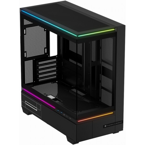 Корпус без блока питания/ Case Thermalright M10 Vision, Mini-Tower, TG, LCD, ARGB, no fans, 2xUSB-A 3.0, 1xUSB Type-C, mATX, mITX Black