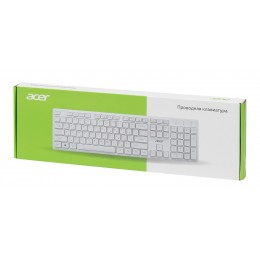 Клавиатура Acer OKW123 белый USB Multimedia (ZL.KBDEE.00D) кабель 1.5м